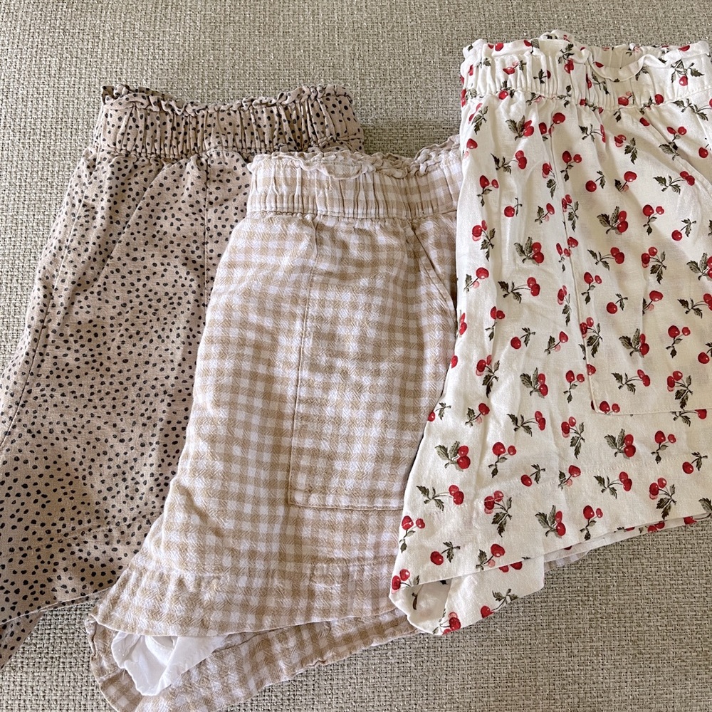 Abercrombie Stretch Linen Shorts - Pack of Three